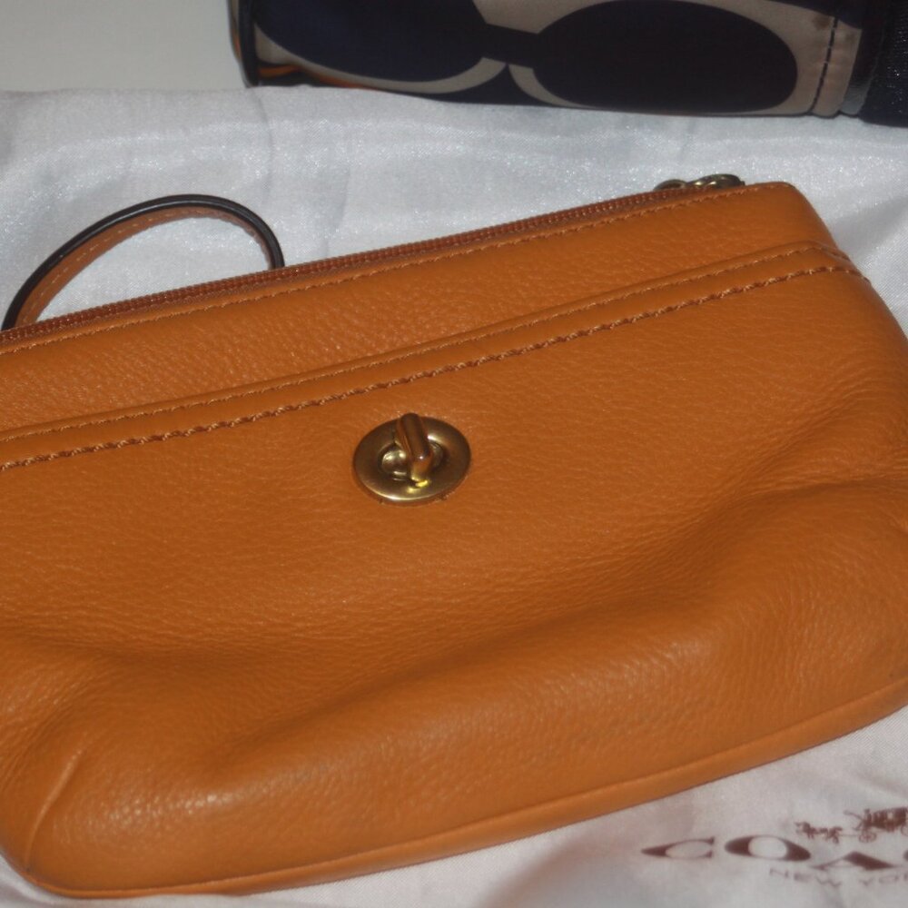 ❤️SOLD COACH F25184 Linear Stripe Satchel Purse SUPER RARE with Wallet wristlet - Picture 7 of 11